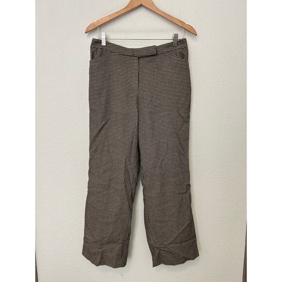 Vintage Talbots Size 10 Wool Pants Stretch Fit Houndstooth Trousers Made In USA - Picture 1 of 15